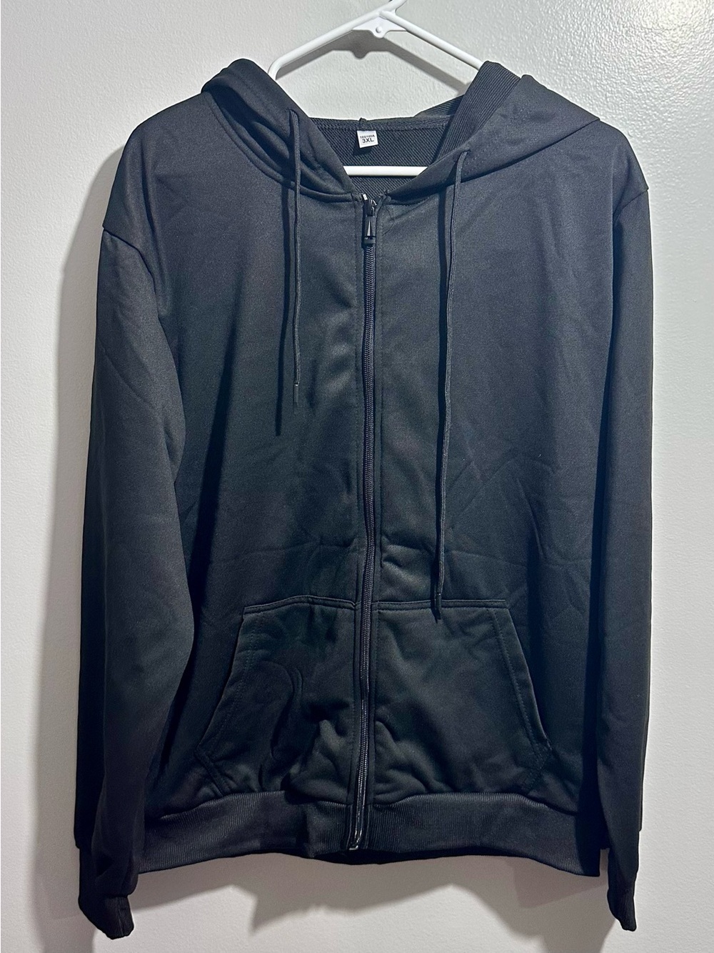Black Full-Zip Hooded Sweatshirt Size 3XL (1380)
